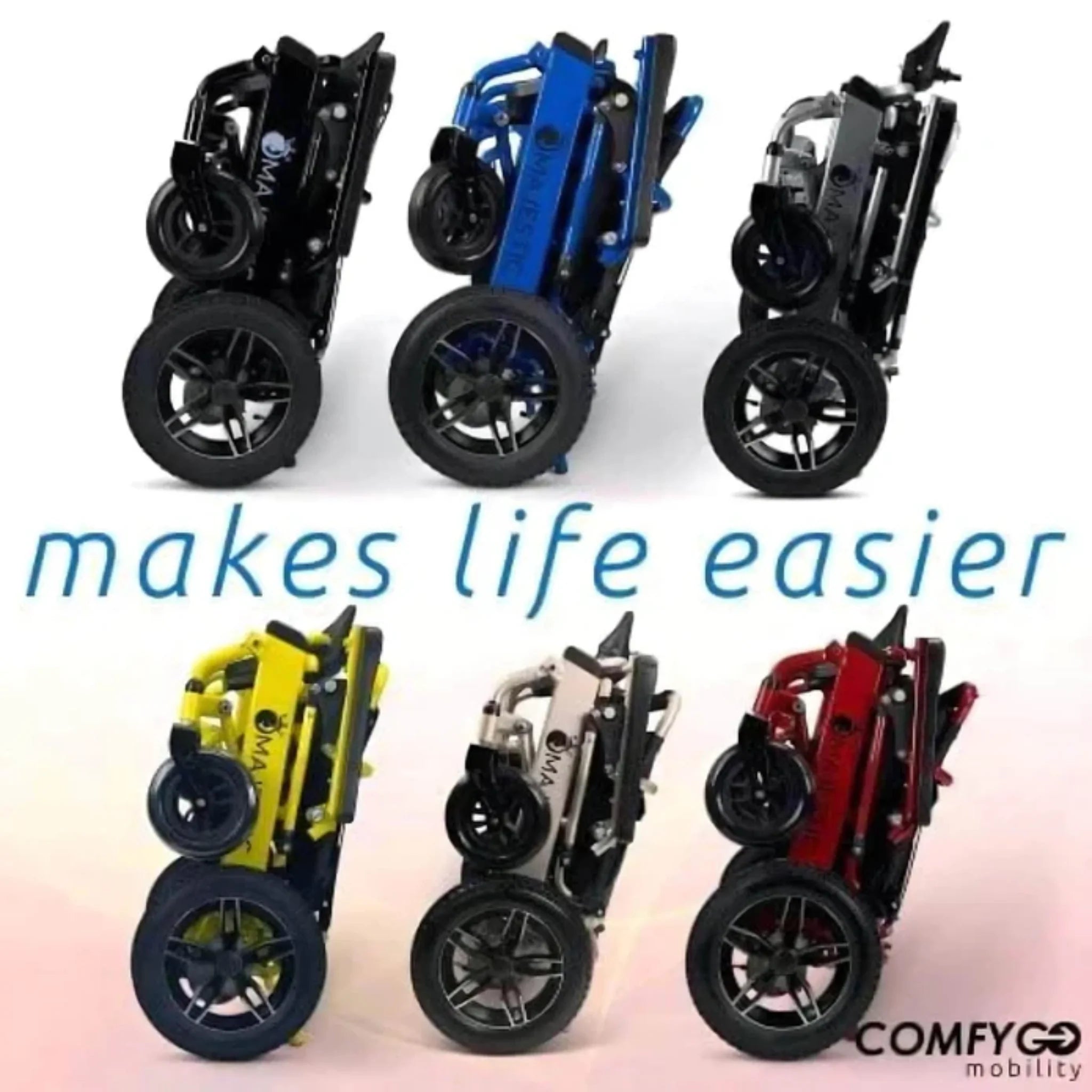 ComfyGO Majestic IQ-8000 Remote Controlled Lightweight Folding Electric Wheelchair