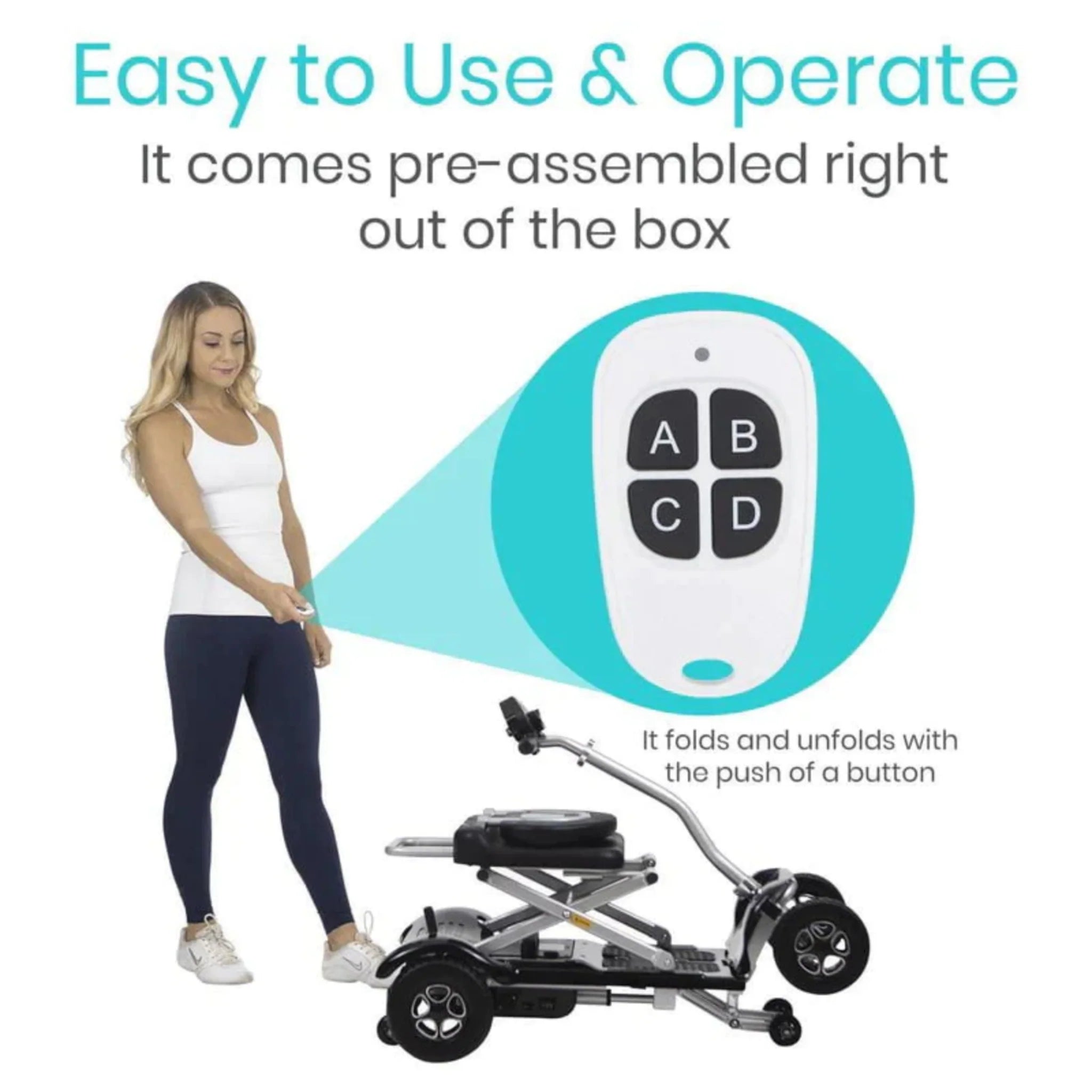 Vive Health Automatic Folding Mobility Scooter